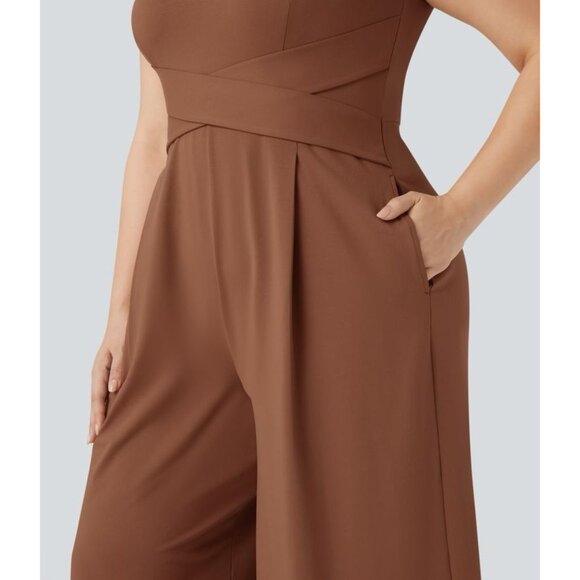 Halara U Back Sleeveless Casual Plus Size Jumpsuit with Pockets Size 2X NWT - Picture 5 of 15